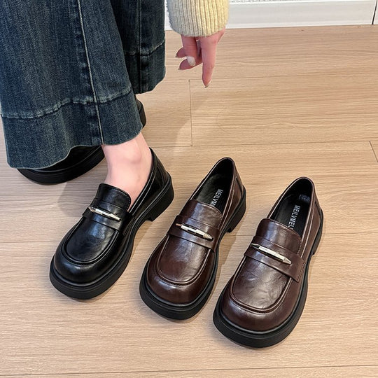 Damen modische Chunky Slipper mit eleganter Schnallenverzierung EB