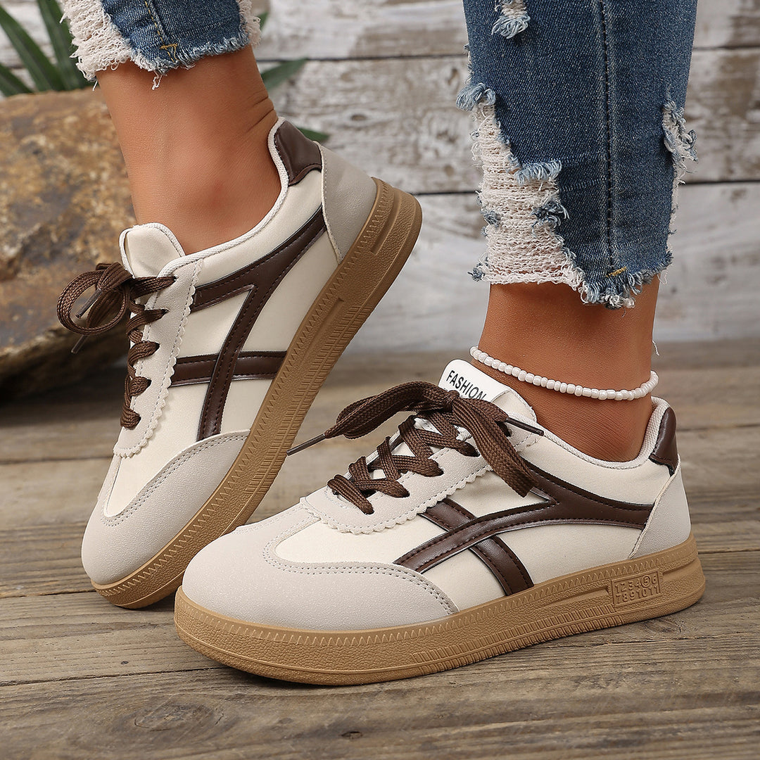 Damen Sneakers im Retro-Design mit hochwertiger Schnürung EB