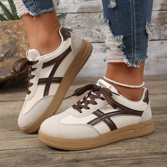 Damen Sneakers im Retro-Design mit hochwertiger Schnürung EB
