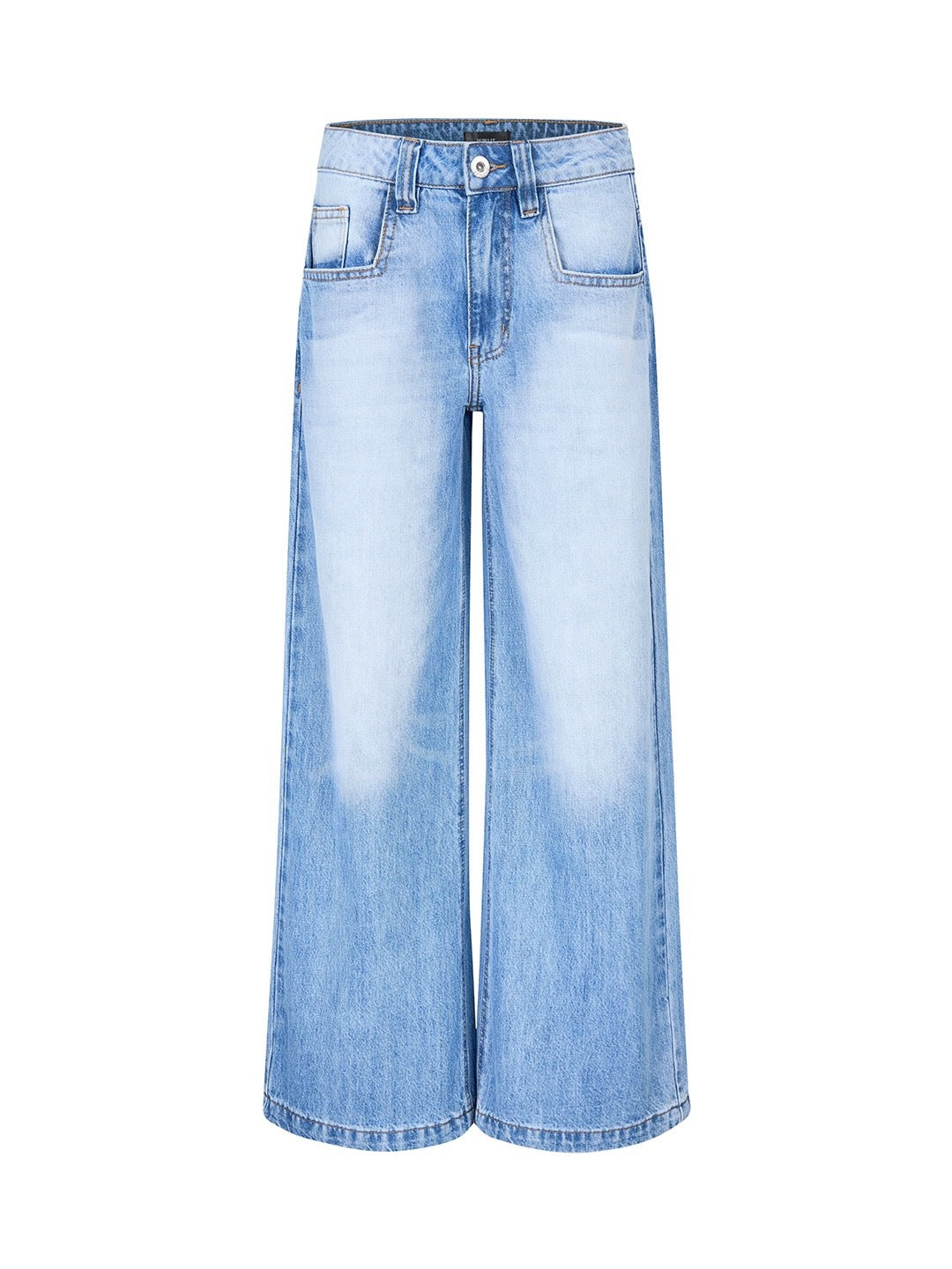 Damen Weite Denim-Hose mit modischem Ombre-Effekt und lässigem Schnitt EB