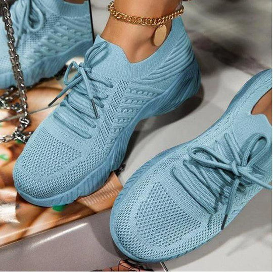 Damen sportliche Sneakers mit atmungsaktivem Obermaterial EB
