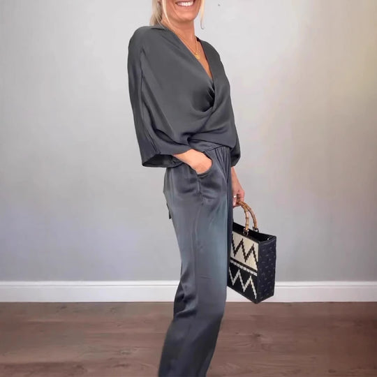 Damen elegantes und bequemes Jumpsuit Set EB