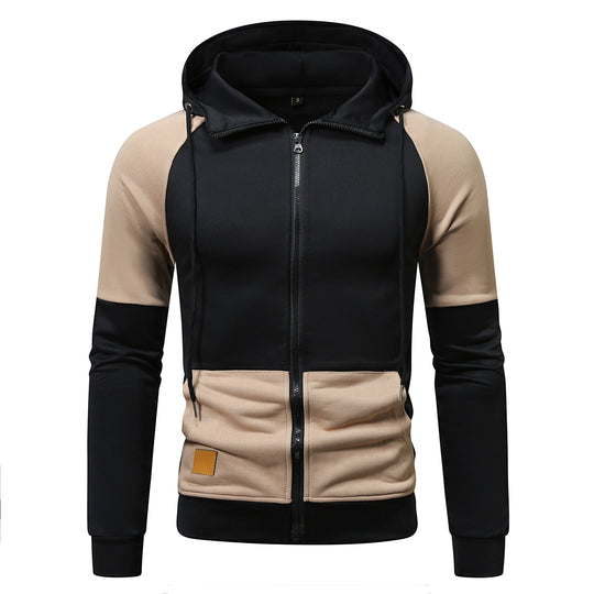 Herren sportlicher Kapuzenpullover mit einzigartigem Farbblock-Design EB