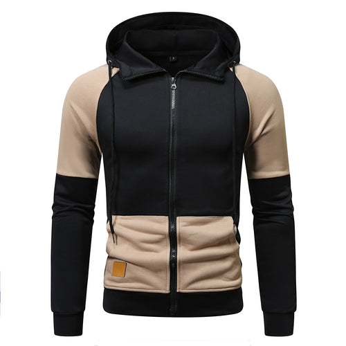 Herren sportlicher Kapuzenpullover mit einzigartigem Farbblock-Design EB