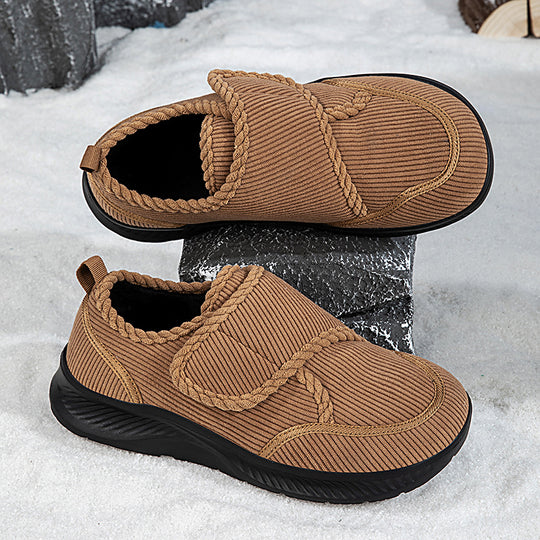 Damen Bequeme Slip-On Sneakers mit elastischem Klettverschluss EB