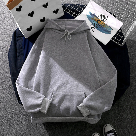 Unisex nan weicher Oversize-Kapuzenpullover mit hohem Kapuzenkragen und Kängurutasche EB