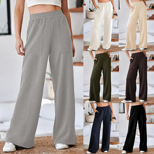 Damen Bequeme und stilvolle Freizeit-Hosen mit elastischem Bund und praktischen Taschen EB