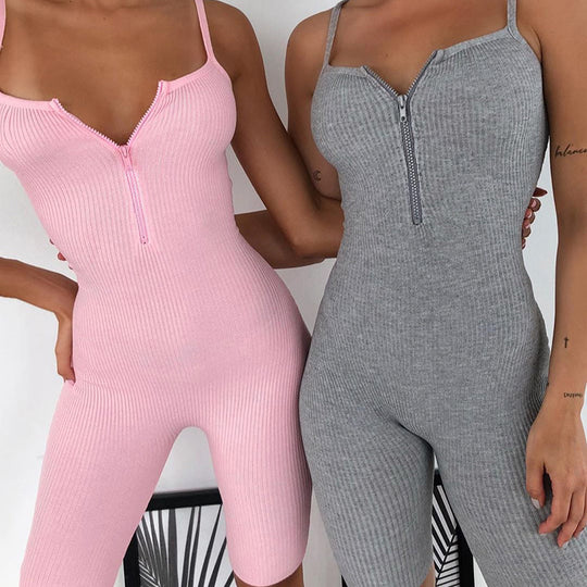 Damen Bodycon-Ripp-Overall EB