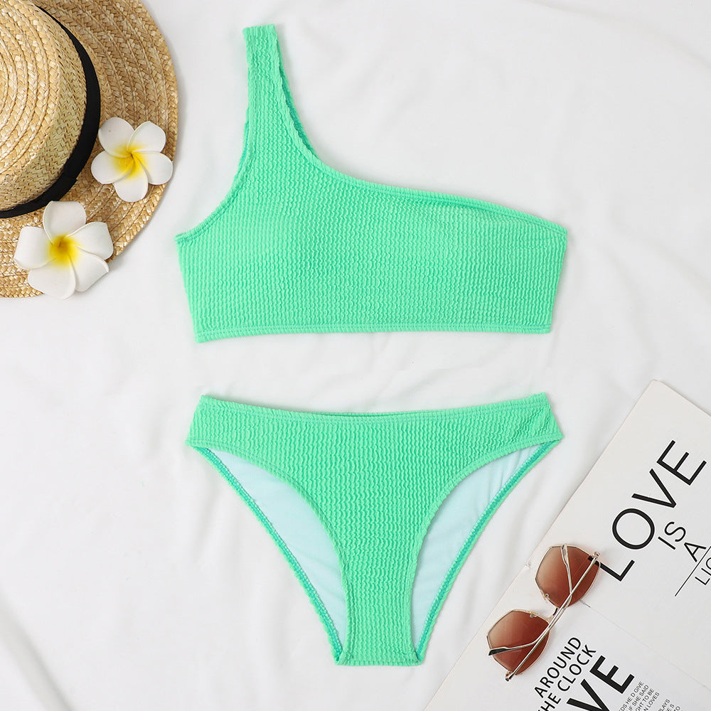 Damen Triangel-Bikini mit asymmetrischem Schnitt und aufregendem Design EB