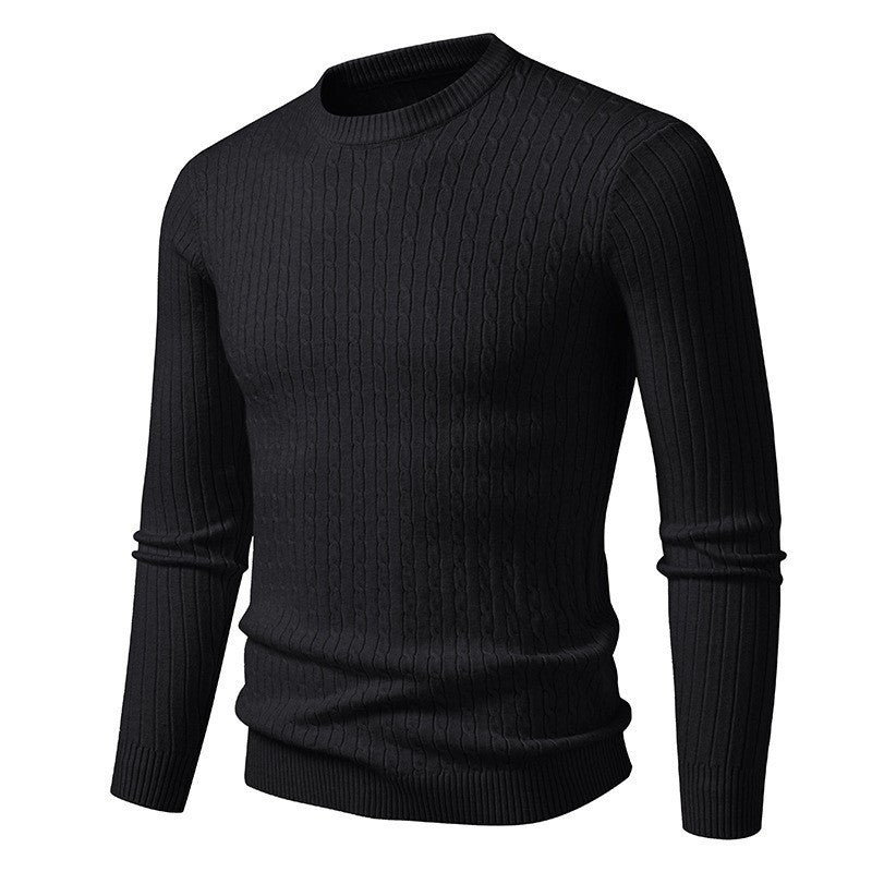 Herren Grobstrickpullover mit elegantem Zopfmuster EB