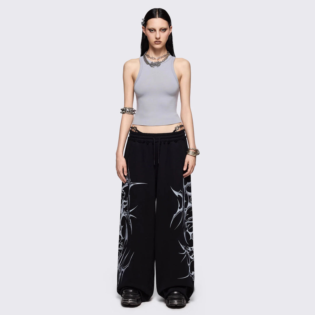 Damen Urbaner Baggy-Hosen mit Grafiken EB