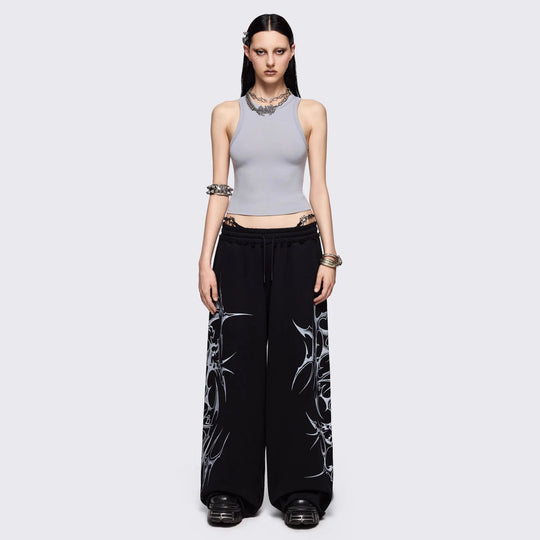 Damen Urbaner Baggy-Hosen mit Grafiken EB
