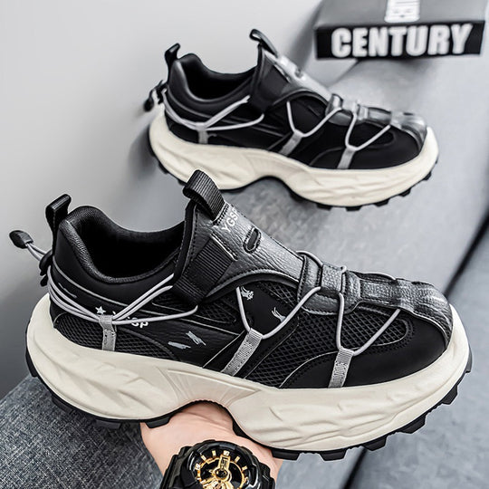 Damen Sportliche Sneakers mit atmungsaktiver Netzstruktur und stoßdämpfender Sohle EB