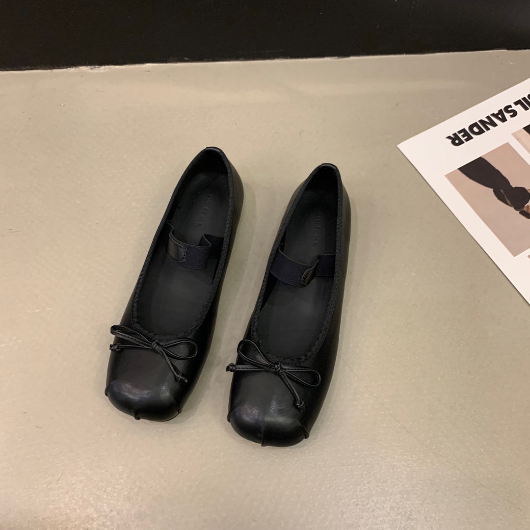 Damen Ballerinas mit verstellbarem Riemen und elegantem Schleifenakzent EB