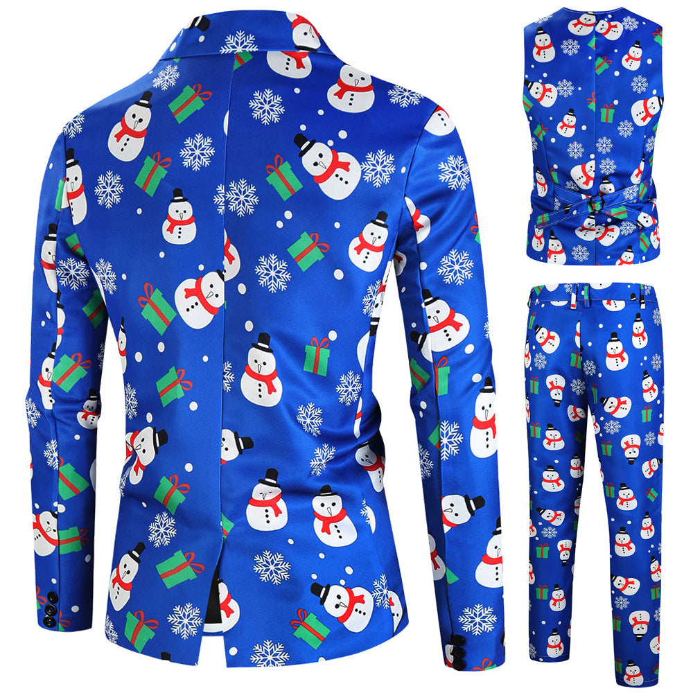 Damen festliches Anzug-Set mit luxuriösem Weihnachtsmuster EB