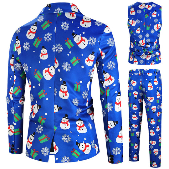 Damen festliches Anzug-Set mit luxuriösem Weihnachtsmuster EB