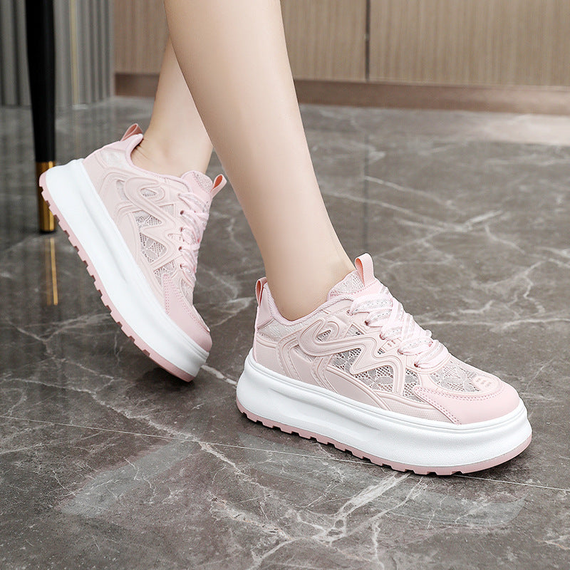 Damen Sportliche Sneakers mit atmungsaktiver Mesh-Oberfläche und dämpfendem Fußbett EB