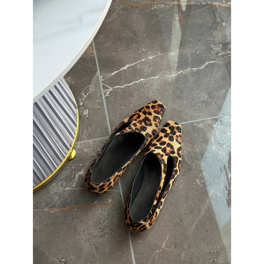 Damen Ballerinas mit elegantem Tiermuster und geschmeidiger Innenpolsterung EB
