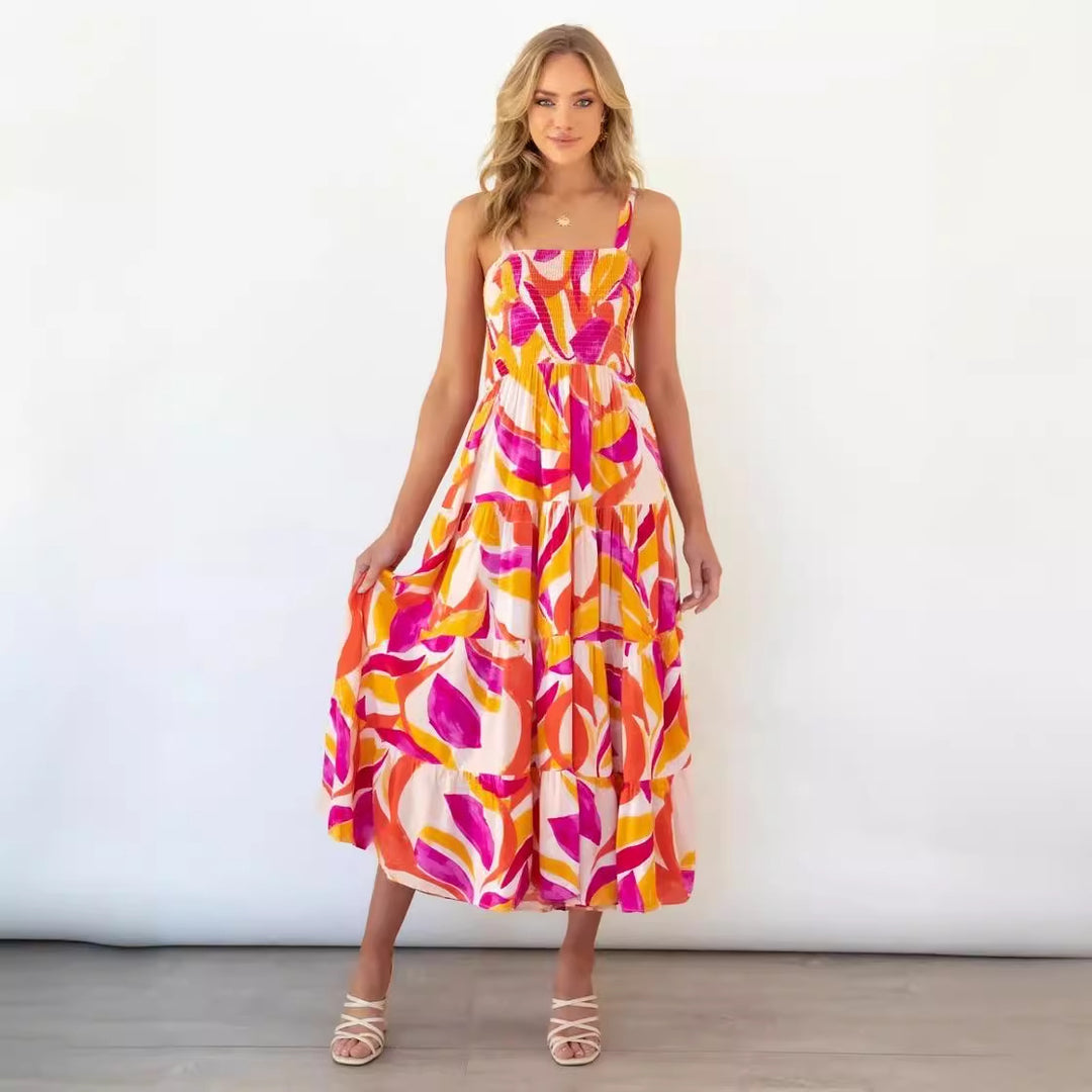 Damen Maxikleid mit floralem Design EB