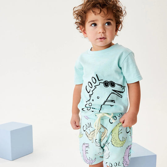Jungen Kurzarm T-Shirt und Shorts Set EB