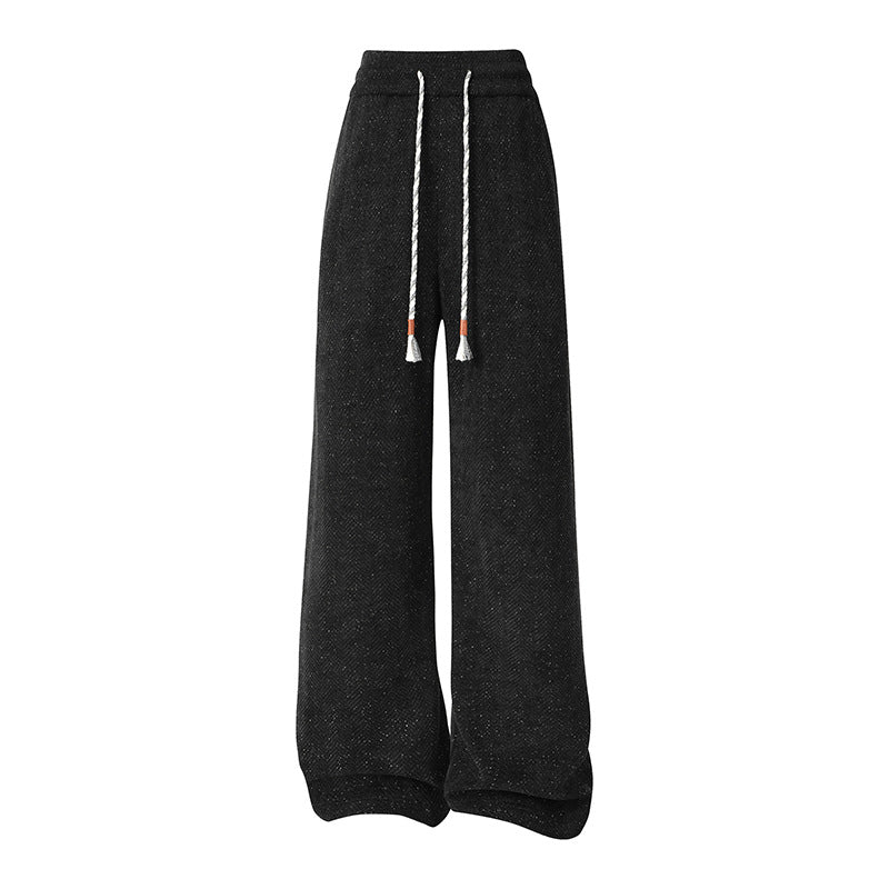Damen weite Haremshose mit elastischem Bund und trendy Zickzackmuster EB
