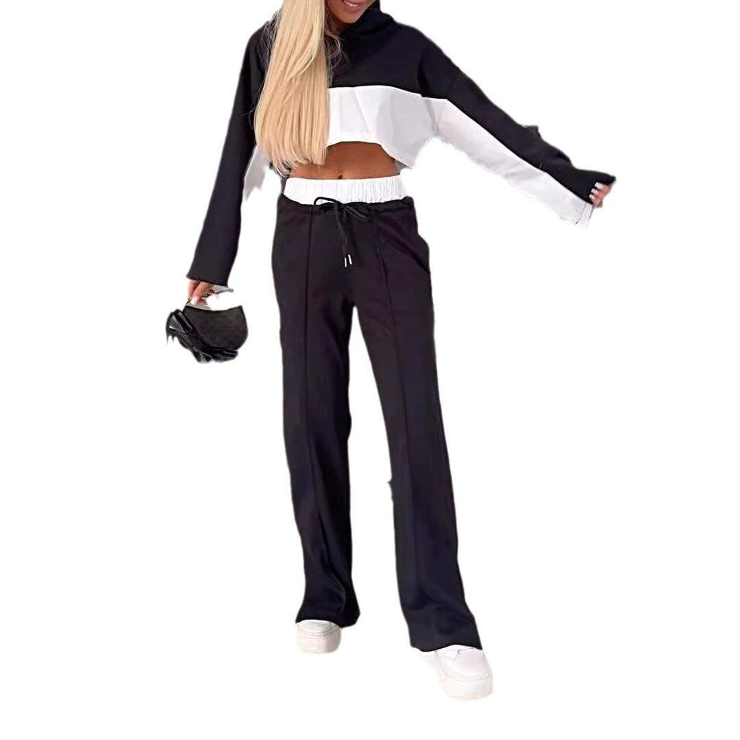 Damen Sportliches Set aus Hoodie und Relaxed Fit Jogginghose EB