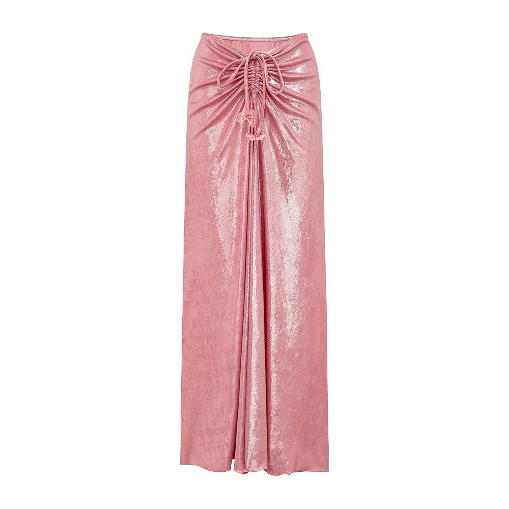 Damen Badeanzug mit off-shoulder Design und elegantem Rock EB
