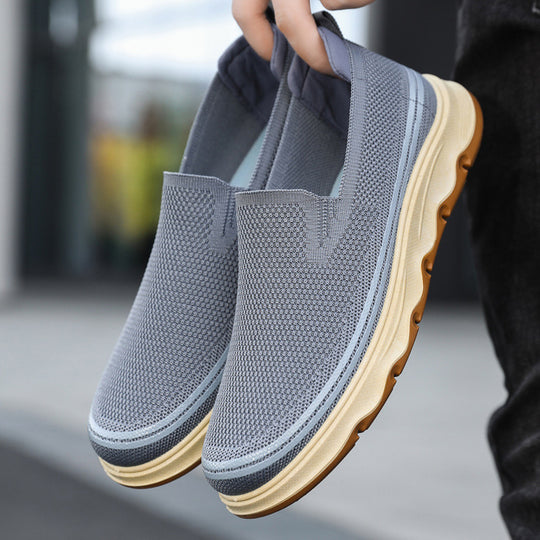 Damen Slip-On Freizeitschuhe mit atmungsaktivem Obermaterial und rutschfester Sohle EB