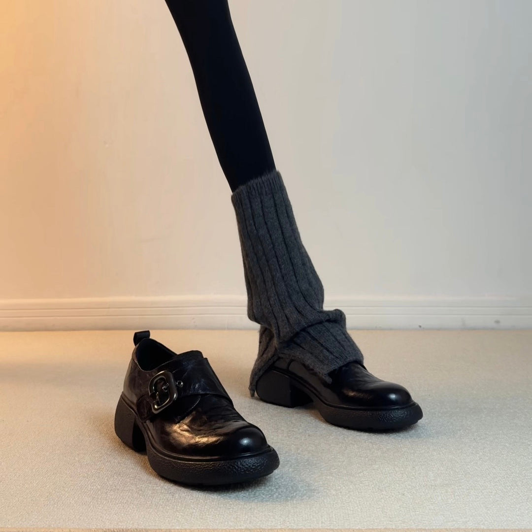 Damen Moderne Halbschuhe mit verstellbarem Riemen und bequemer Sohle EB