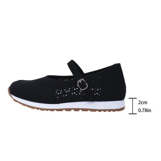 Damen Komfortable und atmungsaktive Slipper mit verstellbarem Riemen EB
