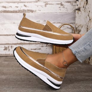 Damen Slip-On Sneakers mit modernem Design und stoßdämpfender Sohle EB