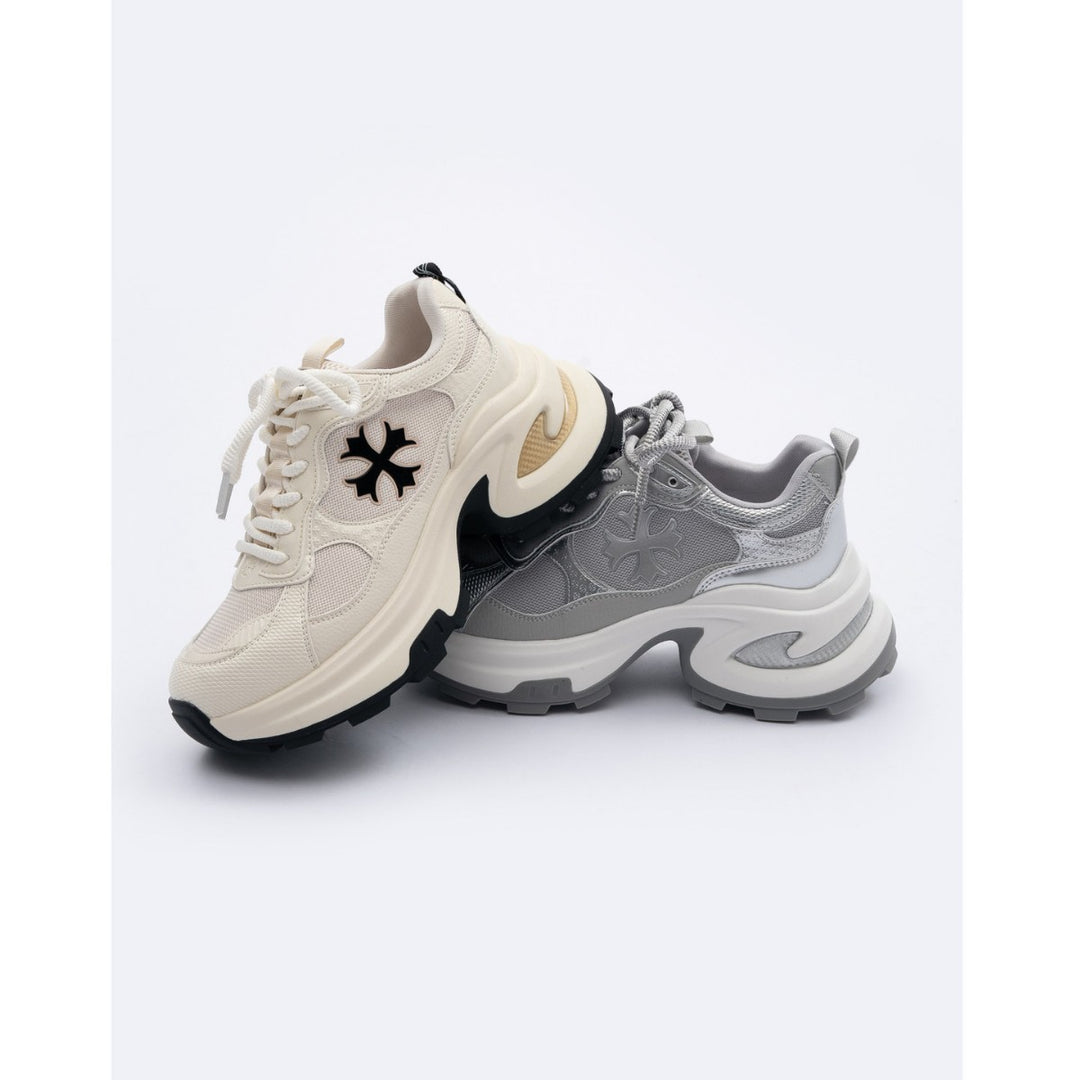 Damen Sportliche Sneaker mit atmungsaktiver Mesh-Oberfläche und dämpfender Sohle EB