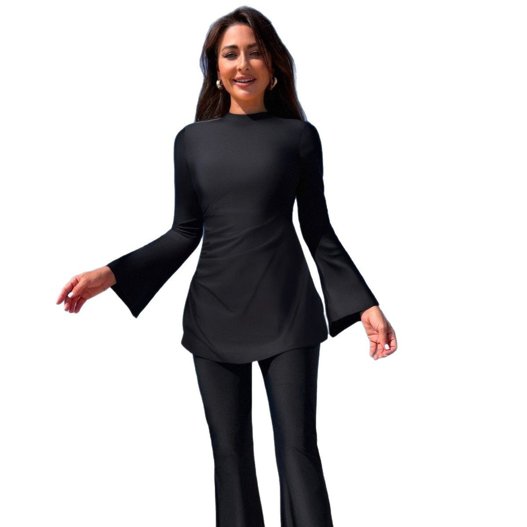 Damen eleganter Strandanzug mit weit schwingendem Oberteil EB