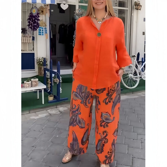 Damen leichte und luftige Bluse mit floralem Design EB