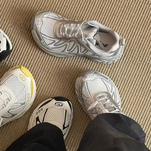 Damen modische Laufschuhe mit stoßdämpfender Sohle und atmungsaktivem Obermaterial EB