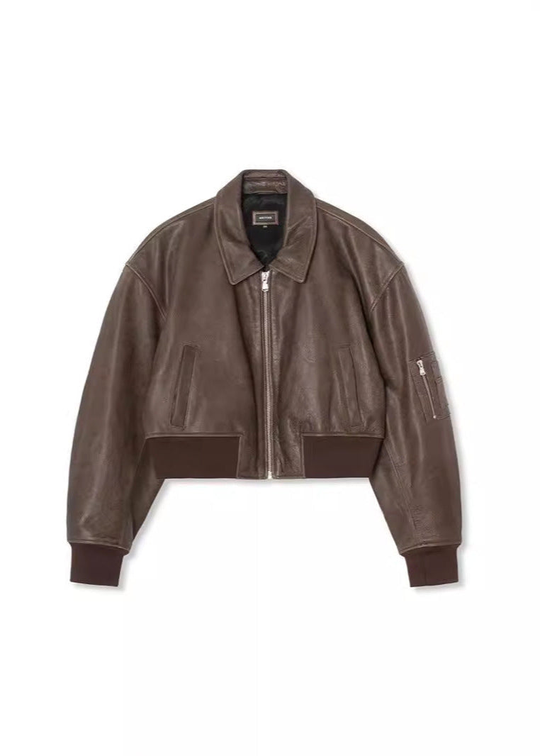 EB | Charm Leder Bomberjacke