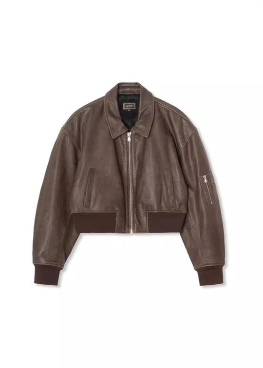 EB | Charm Leder Bomberjacke