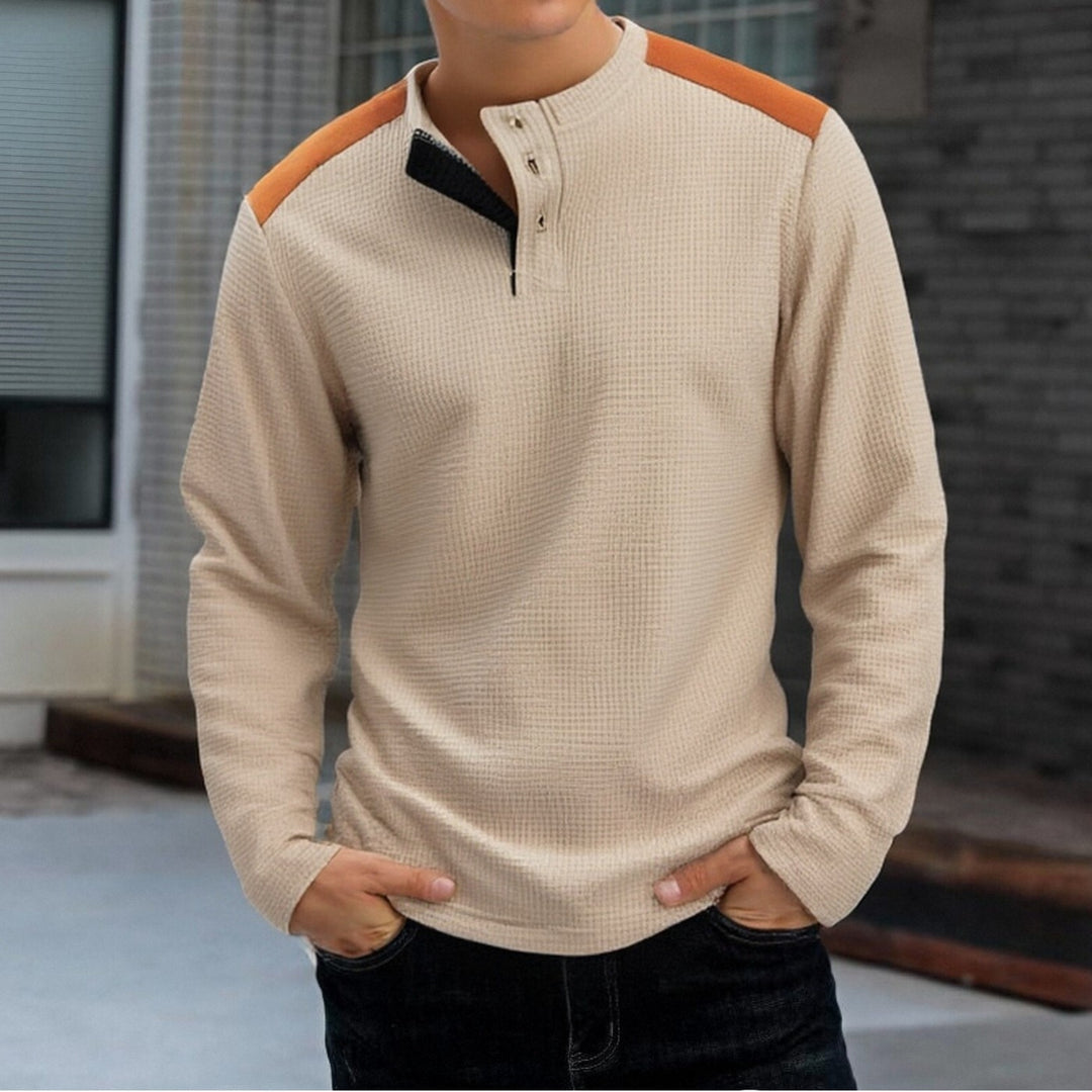 Herren Langarmshirt mit einzigartigem Strukturdesign EB