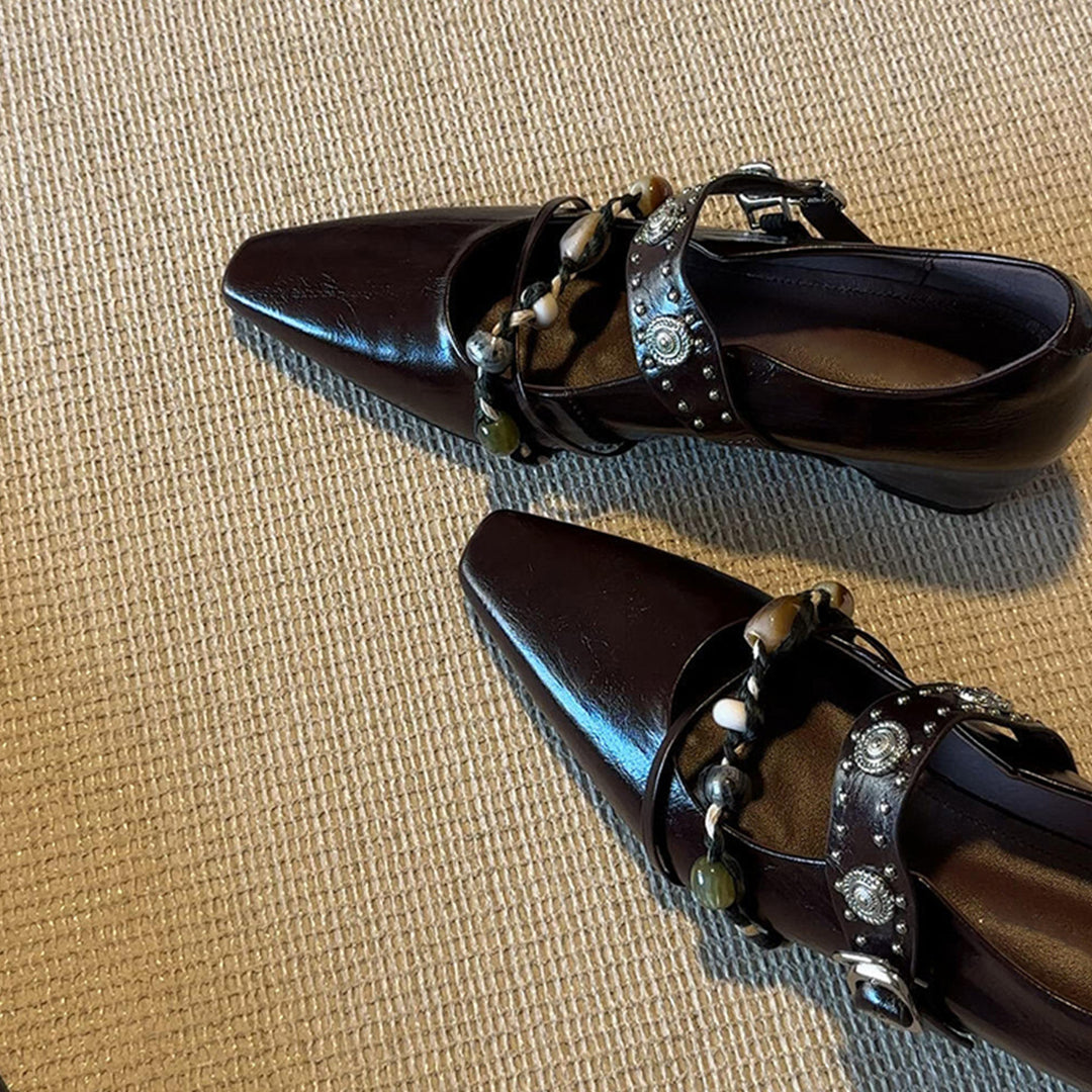 Damen elegante Slingback-Pumps mit modischem Schmuckdetail EB