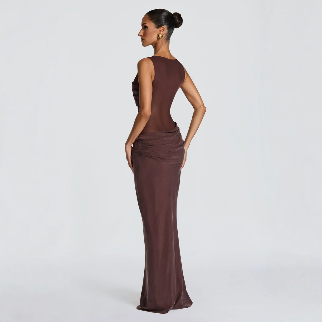 Damen Körperbetontes Abendkleid mit raffinierten Drapierungen EB
