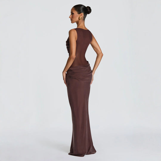 Damen Körperbetontes Abendkleid mit raffinierten Drapierungen EB