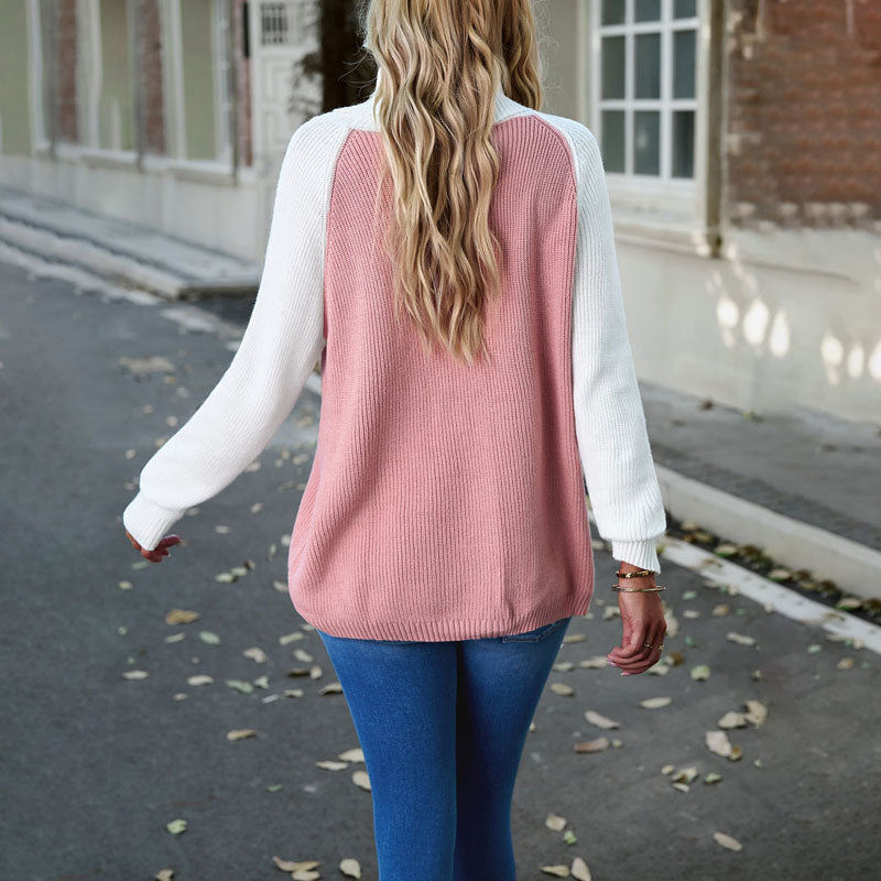 EB | Elegante Strickjacke mit Hohem Kragen Acryl Bequem, Warm