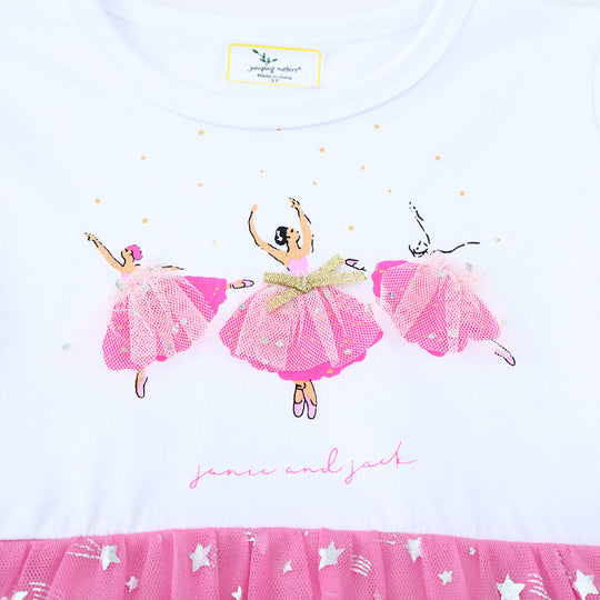 Mädchen Ballettkleid mit glitzernden Sternen und bezauberndem Tüllrock EB