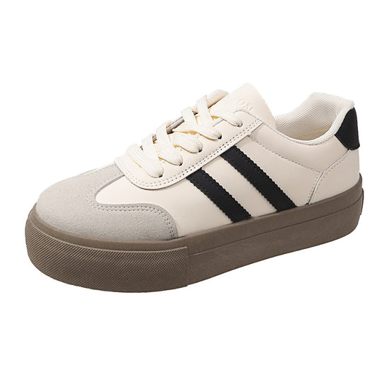 Damen Plattform Sneakers mit sportlichem Design und rutschfester Sohle EB