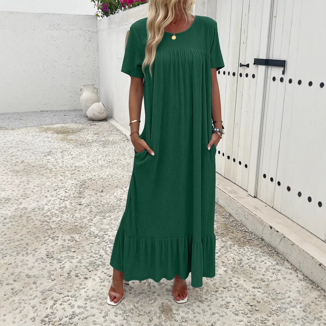 Damen Maxi-Kleid mit praktischem Taschen-Design EB