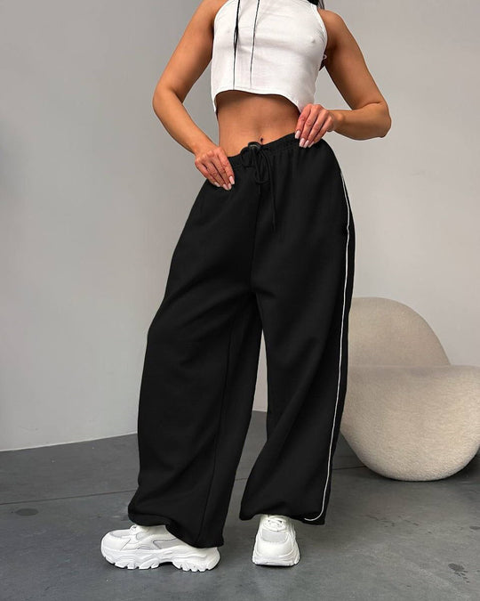Damen Weite Sporthose mit elastischem Bund EB