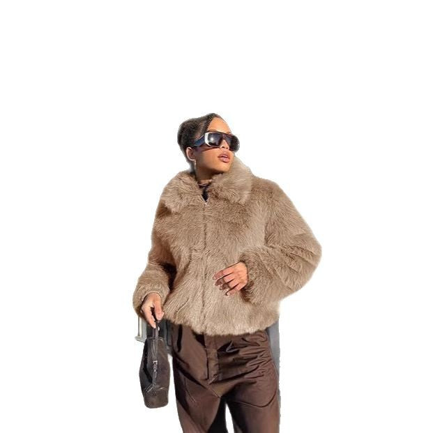Damen Designer Kunstfelljacke EB