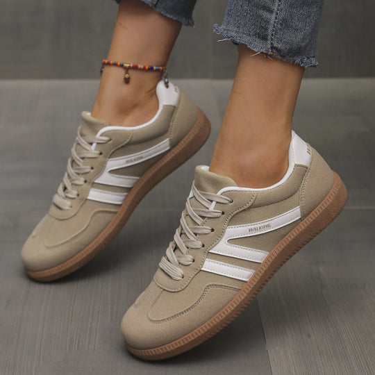 Damen Retro-Sneaker mit Gummisohle, leichtem Textilfutter und Komfortfußbett EB
