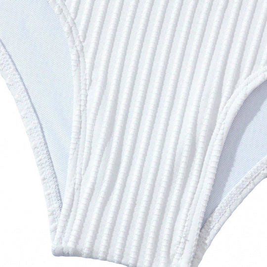 Damen Hochgeschnittener Bikini mit Rüschendetails EB