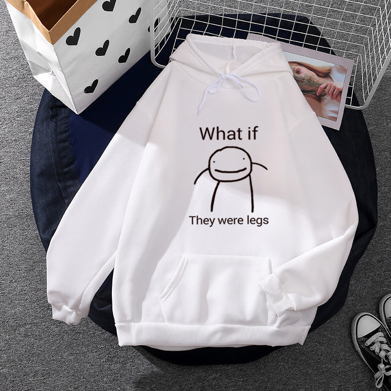 Damen nan Kapuzenpullover mit minimalistischer Grafik, lockerer Oversize-Passform und Kängurutasche EB